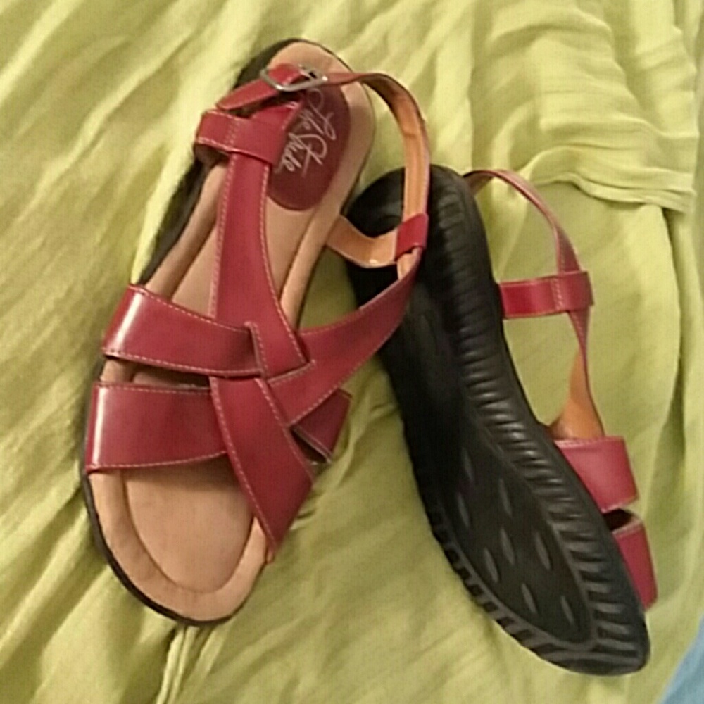Red Life Stride comfortable shoes.